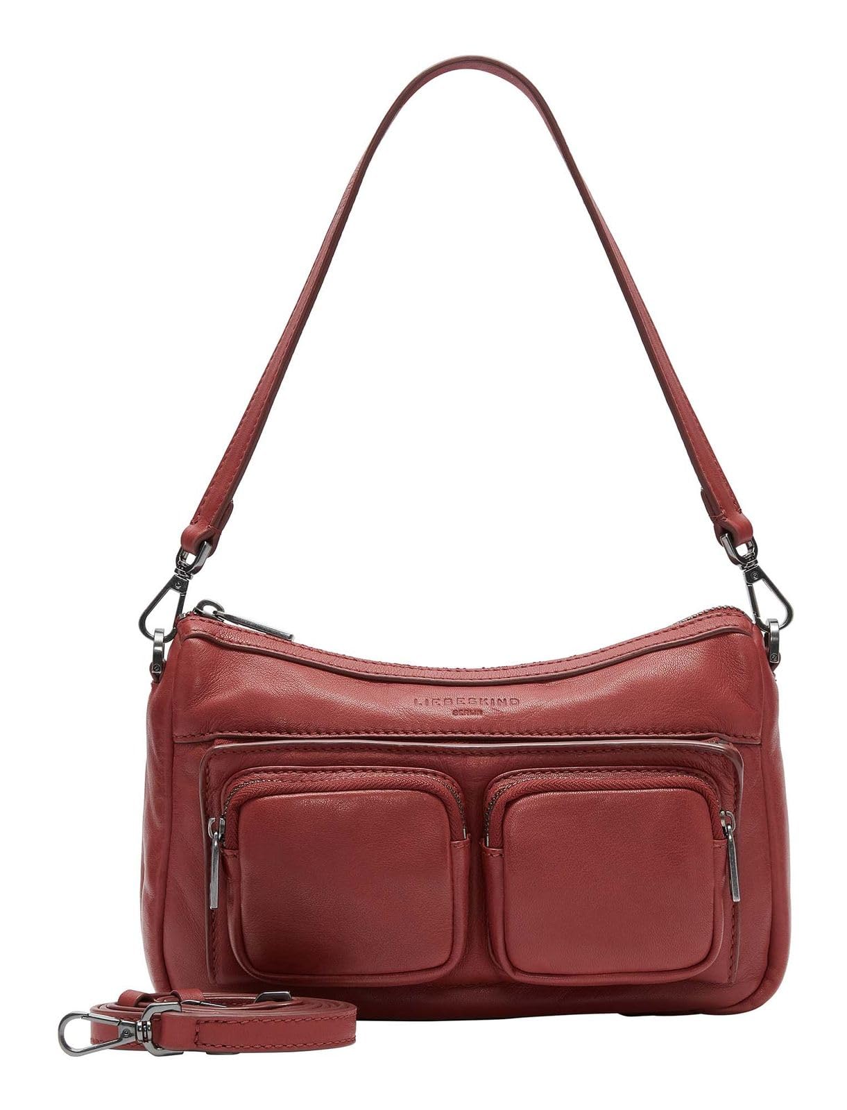 LIEBESKIND BERLIN Leather shoulder bag cross body bag Sheep Natural Maia Crossbody Bag True Red dark red