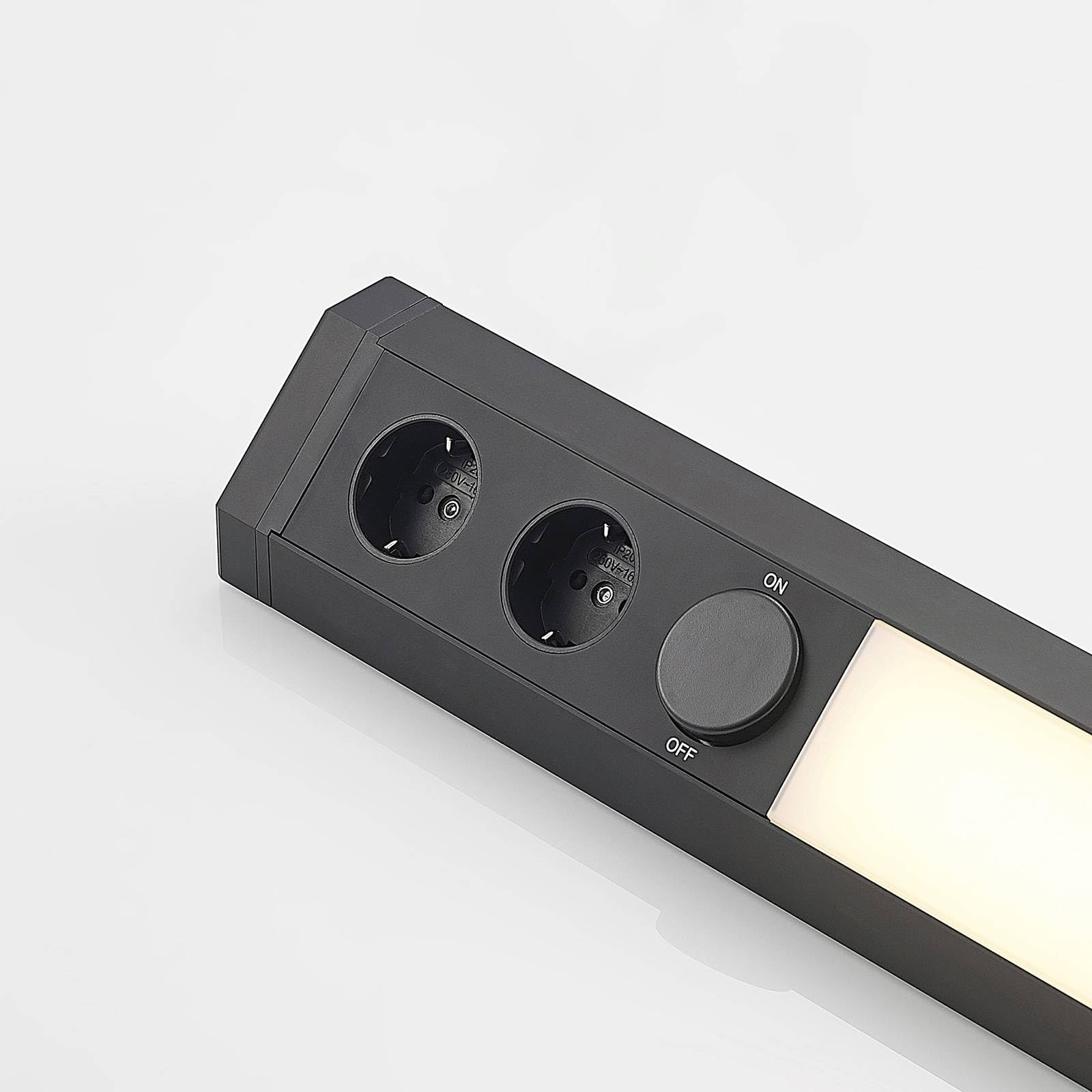 Arcchio LED Unterschrankleuchten Ovano (Modern) in Schwarz aus Aluminium (1 flammig,) - Unterbauleuchten Wohnzimmerleuchte