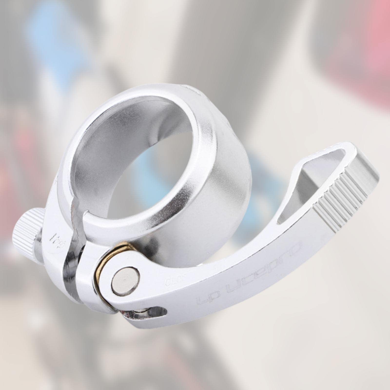 Fahrrad-Sattelstützenklemme, Sattelklemme für Radfahren, Faltrad, Fahrrad, Silber, 41 mm, 10 Stück