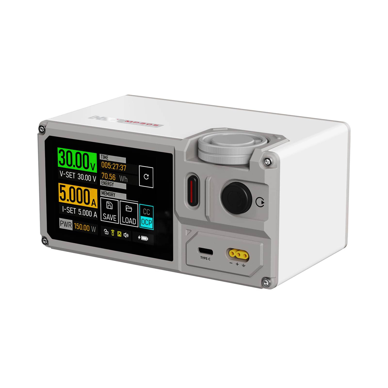 ISDT Bloc d'alimentation de laboratoire MP305B (0-30 V, 0-5 A), alimentation CC réglable avec LED à 4 chiffres, prend en charge le bouton d'encodeur / stockage de données, bloc d'alimentation linéaire