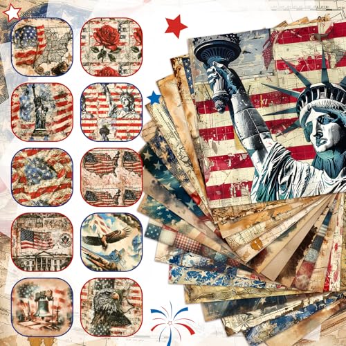 Ganeen-60-Pcs-10-x-10-Inch-Vintage-Patriotic-Quilting-Fabric-Squares-Memorial-Day-American-Flag-Fabric-Bundle-Retro-4th-of-July-Fat-Patchwork-Precut-Stripes-for-Handmade-Material-Sewing-DIY-Crafts Ganeen 60 Pcs 10 x 10 Inch Vintage Patriotic Quilting Fabric Squares Memorial Day American Flag Fabric Bundle Retro 4th of July Fat Patchwork Precut Stripes for Handmade Material Sewing DIY Crafts