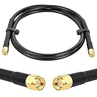 Vista 1 de Cable RG58 SMA - Extensión de cable SMA macho a macho de baja pérdida de 3 pies de 50 ohmios para aplicaciones de antena de radio 3G/4G/LTE/GPS/RF