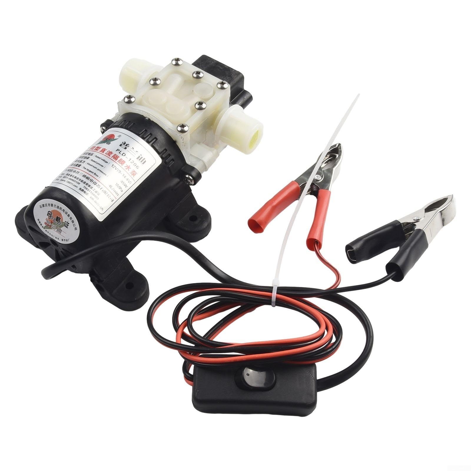 Pompa Gasolio 12V 45W Alta Portata per Travaso Olio Diesel Kerosene con per tubi Flessibili per Barca per camper