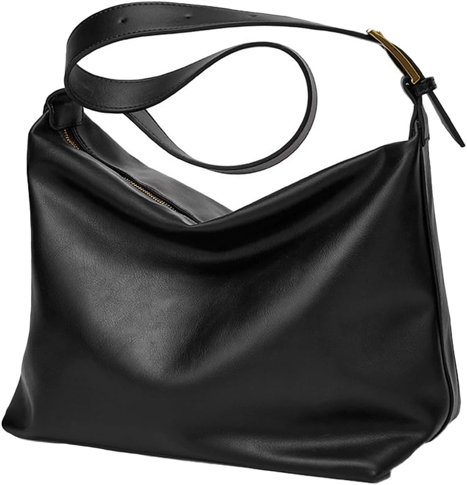 Women's Hobos & Shoulder Bags, Soft PU Leather Crossbody Bag with Zipper Closure