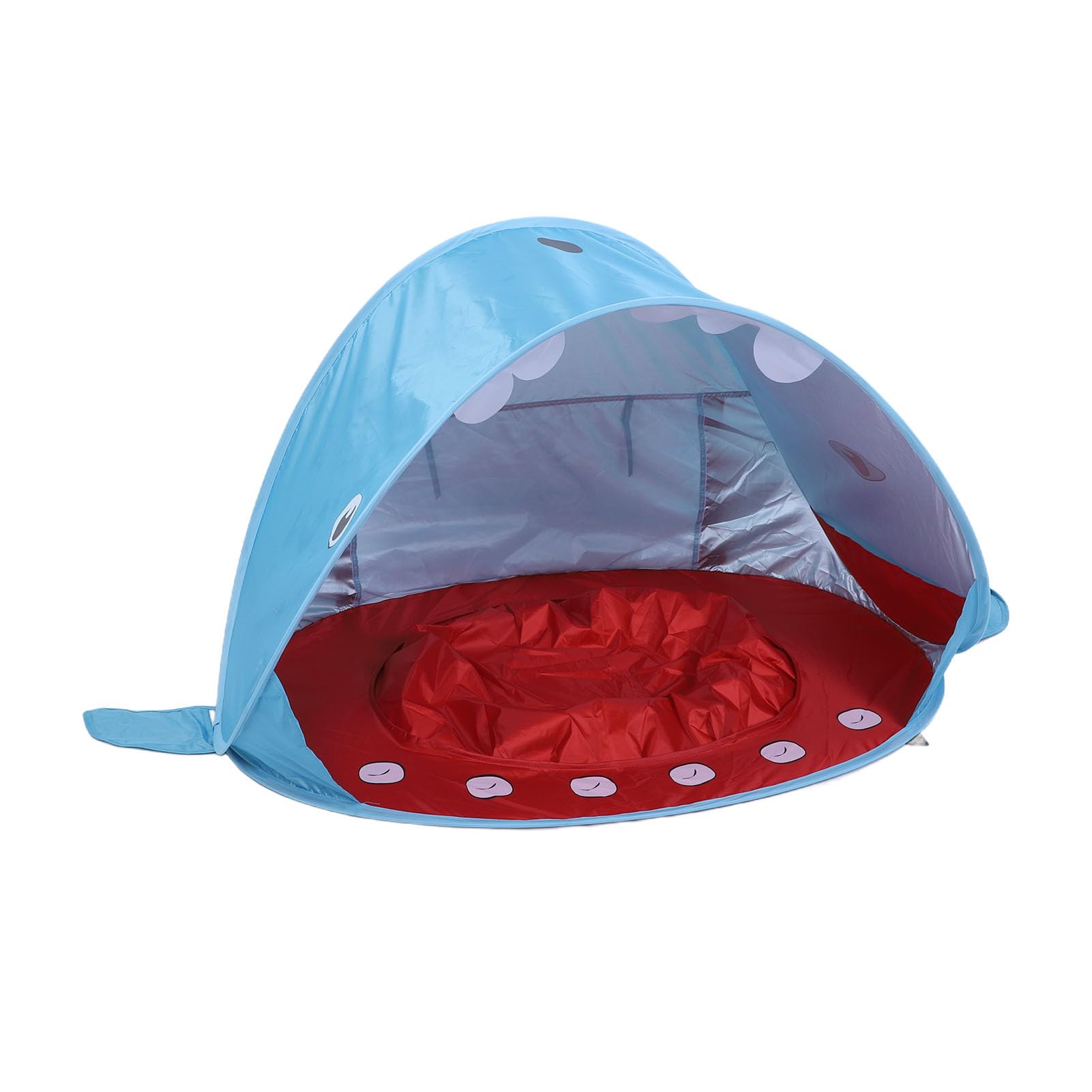 Hidyliu Tienda de Playa para Bebés, Protección Solar UPF50, Refugio Solar Escamotable en Forma de Ballena con Piscina, para Niños Pequeños