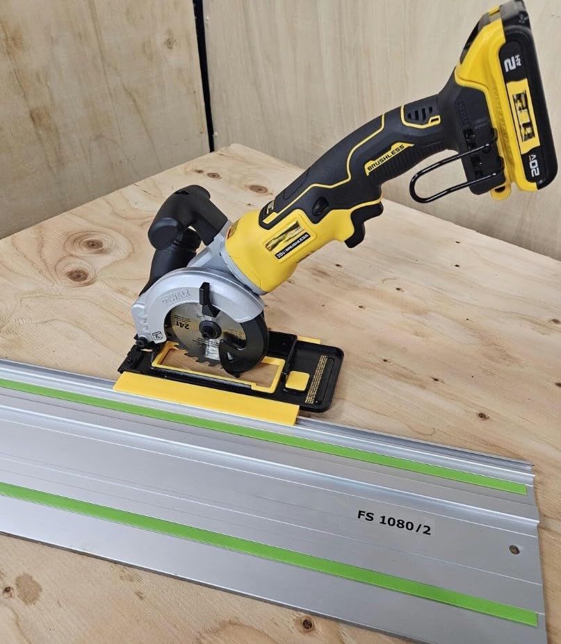 GNLK ADAPTER compatible with Festool Track Saw guide rail and compatible with Dewalt ATOMIC 20V MAX Cordless Brushless 4-1/2" Circular Saw. Model#