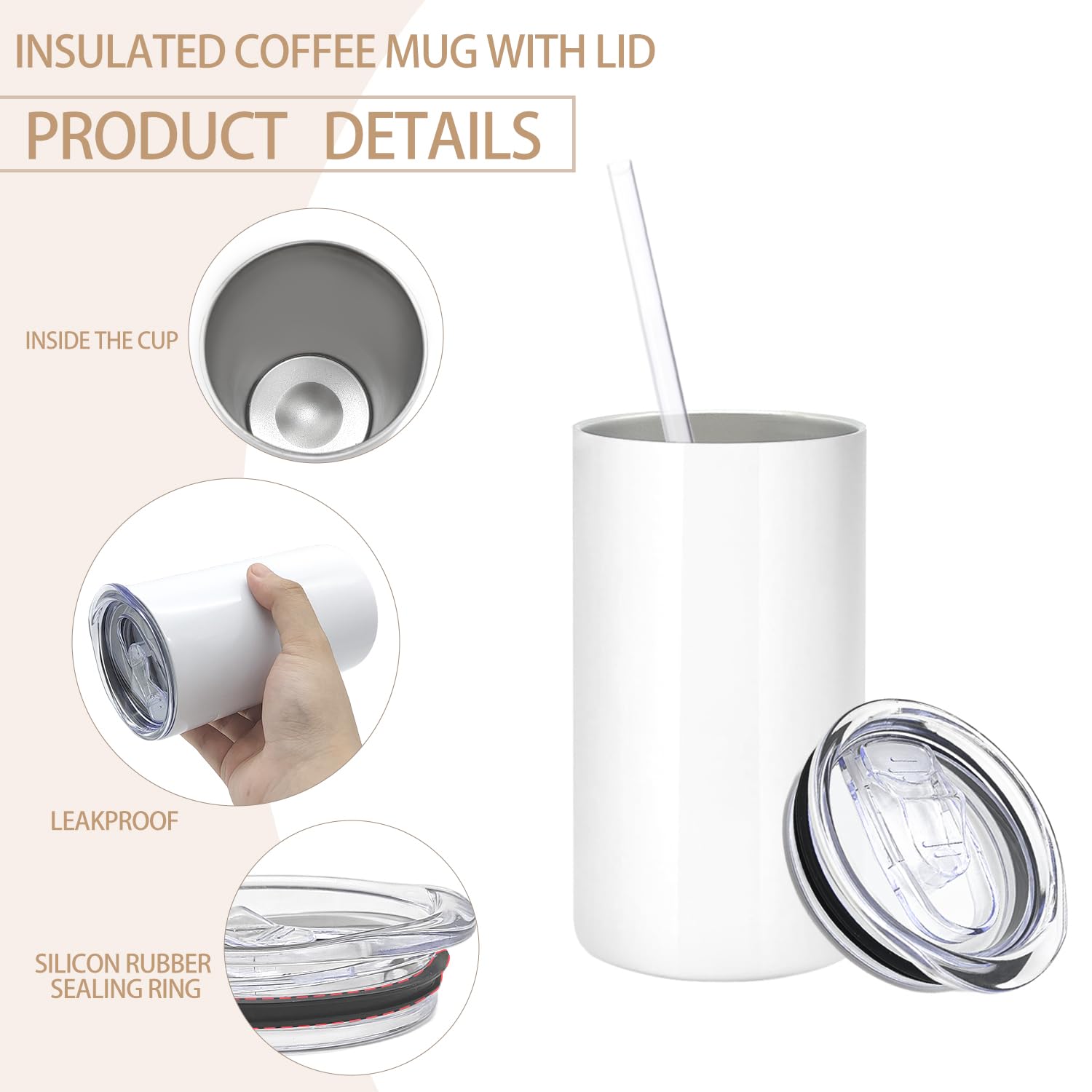 Vasos De Sublimación Delgados De 20 Oz, Vasos De Sublimación | Envío Gratis