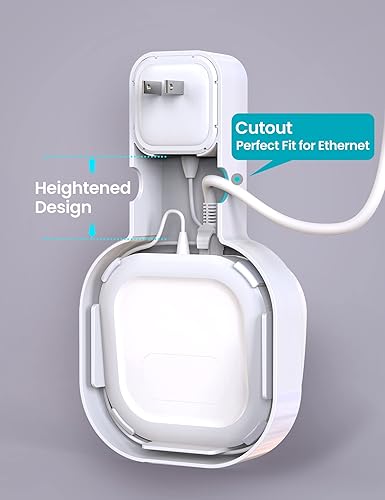 Miniatura 3 de Soporte de pared para eero 6 sistema Wi-Fi de malla soporte para extensor eero 6 el soporte de pared de salida más simple sin cables desordenados
