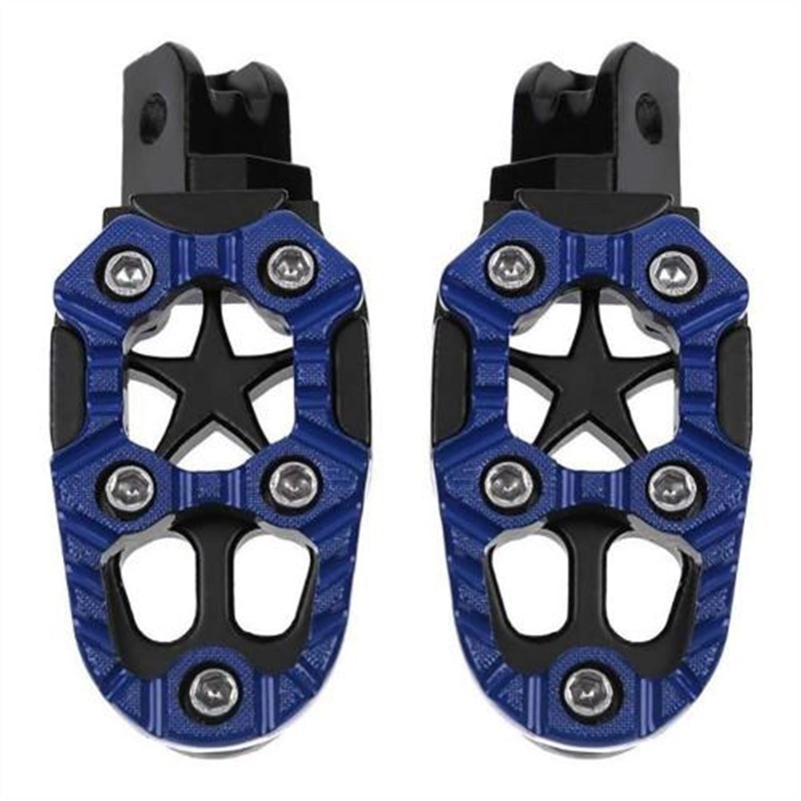 Jksm Blue Foot Rests Motocross Motorbike Footrests Foot Peg Pedals 2Pcs Universal Motorcycle Modified Pedal Metal Aluminum Foot Rest Pedals (Color : )