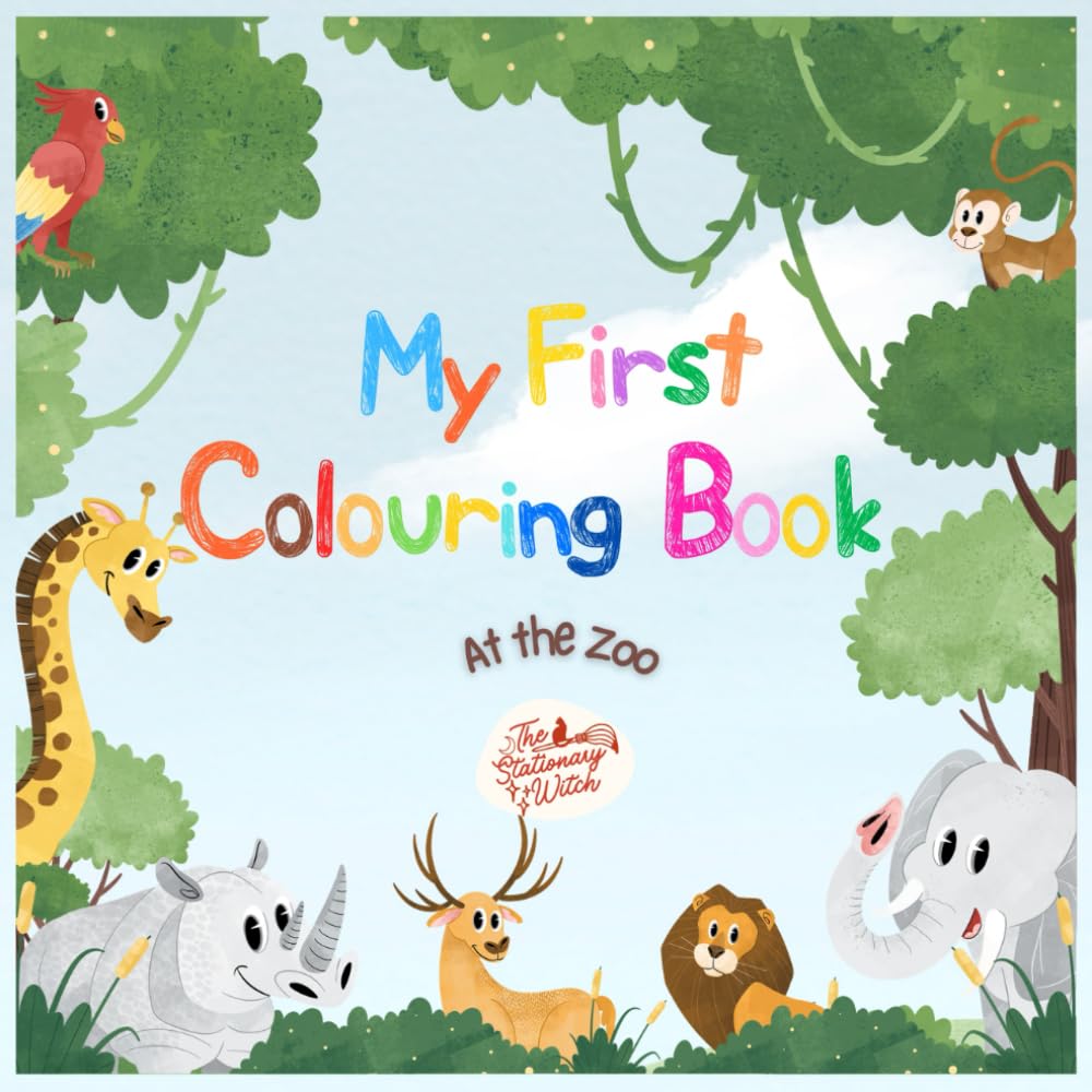 At The Zoo Colouring Book: Learn English with Zoo Animals (My First Colouring Book)