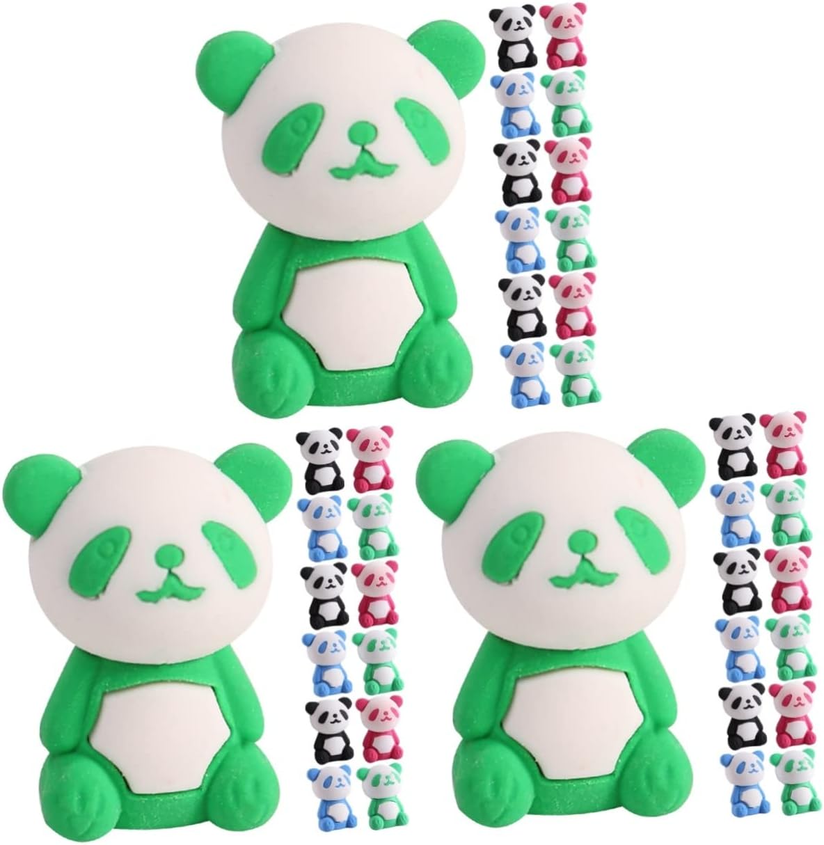 NUSITOU 108 Pcs Panda Eraser Cartoon Animal Erasers Kids