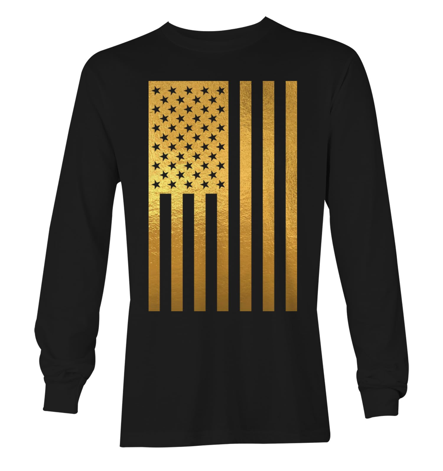 Distressed Black USA Flag - United States Unisex Long Sleeve Shirt