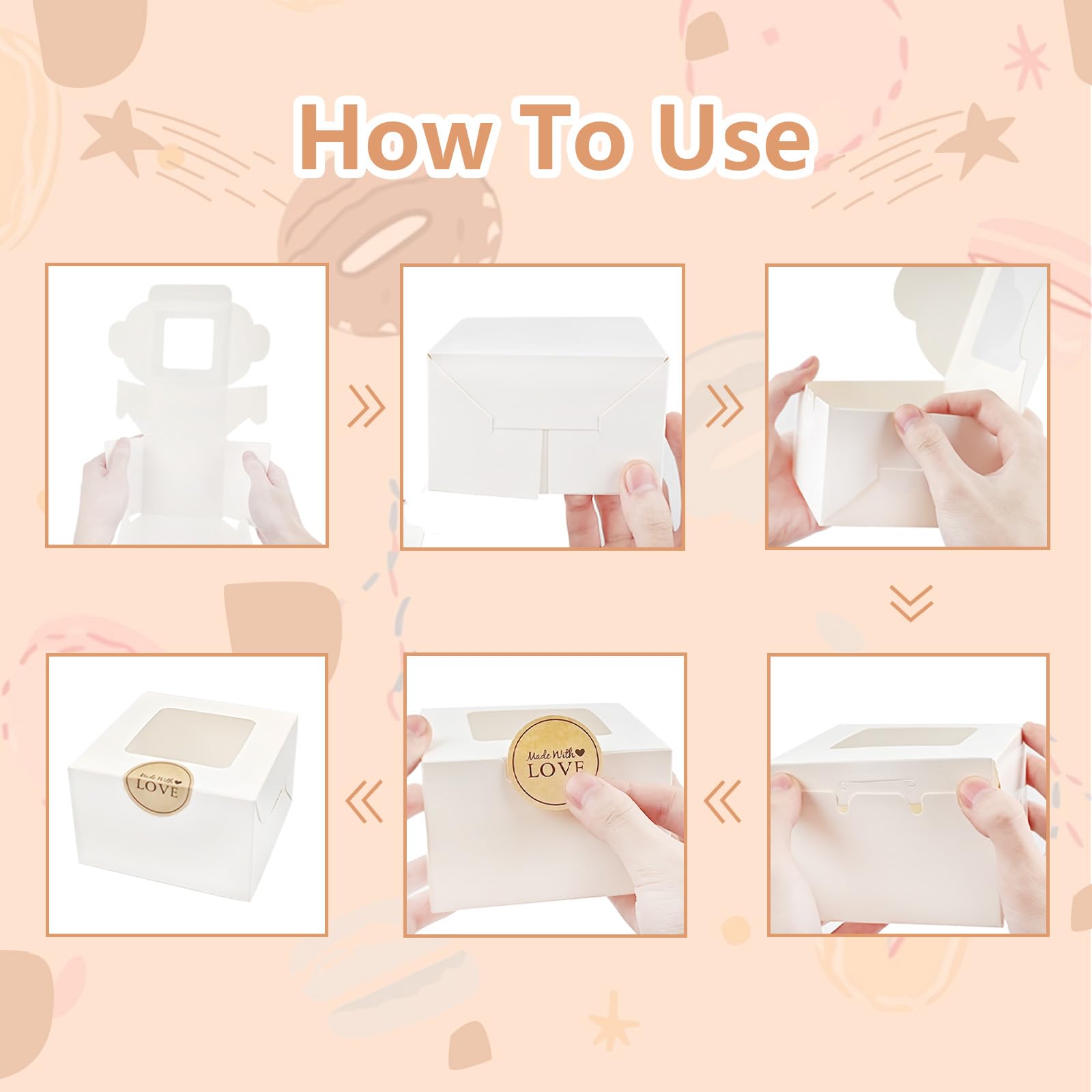 24 PCS Cupcake Boxes with Windows - Image 4