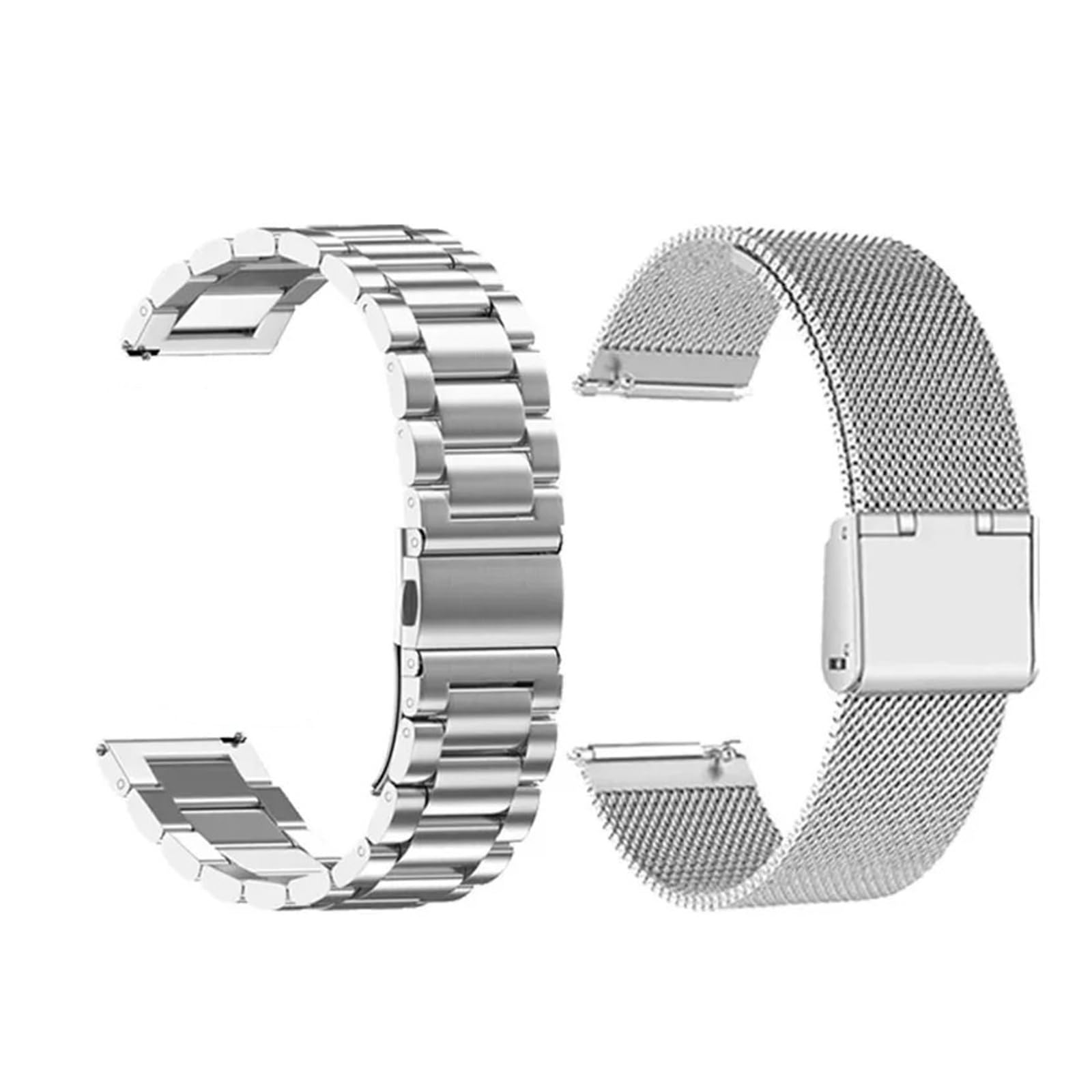 HuanJ Bracelet De Montre Étanche En Acier Inoxydable Et Milanais À Dégagement Rapide De 14, 16, 18, 20, 22, 24 Mm