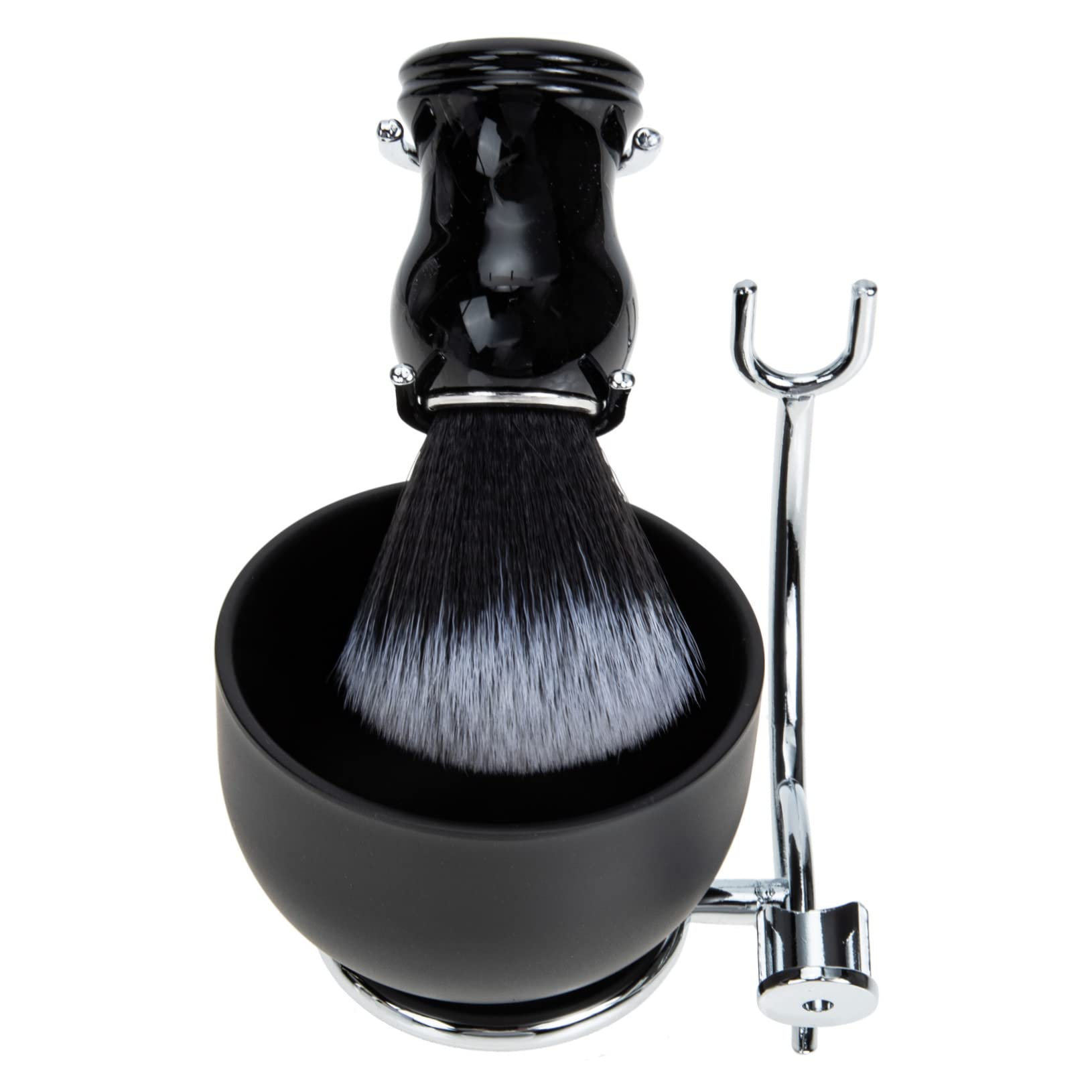 Gatuida Pennello da Barba e Ciotola da Barba per Uomo Supporto per Pennello Baffi