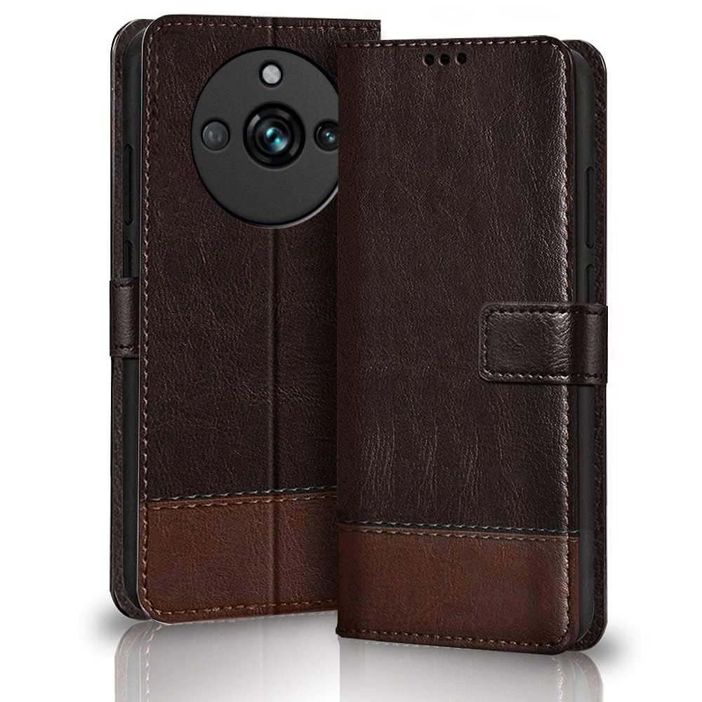 TheGiftKart Flip Back Cover Case for Realme Narzo 60 5G | Dual-Color Leather Finish | Inbuilt Stand & Pockets | Wallet Style Flip Back Case Cover for Realme Narzo 60 5G (Coffee & Brown) (B0CBQBF16L) Amazon Price History, Amazon Price Tracker