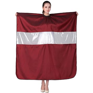 Barber Cape with Window, TILYIALA Professional Salon Haircut Waterproof Anti-static Apron Gown with Viewing Window and Adjustable Neckline 51 x 65 Burgundy