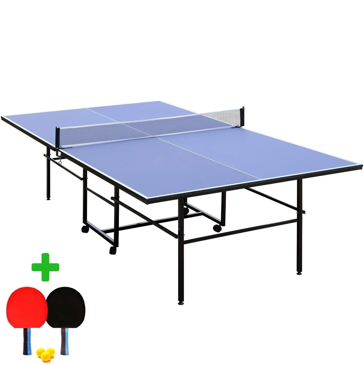 Mesa de Ping Pong Plegable Oficial con Red, Palas y Pelotas