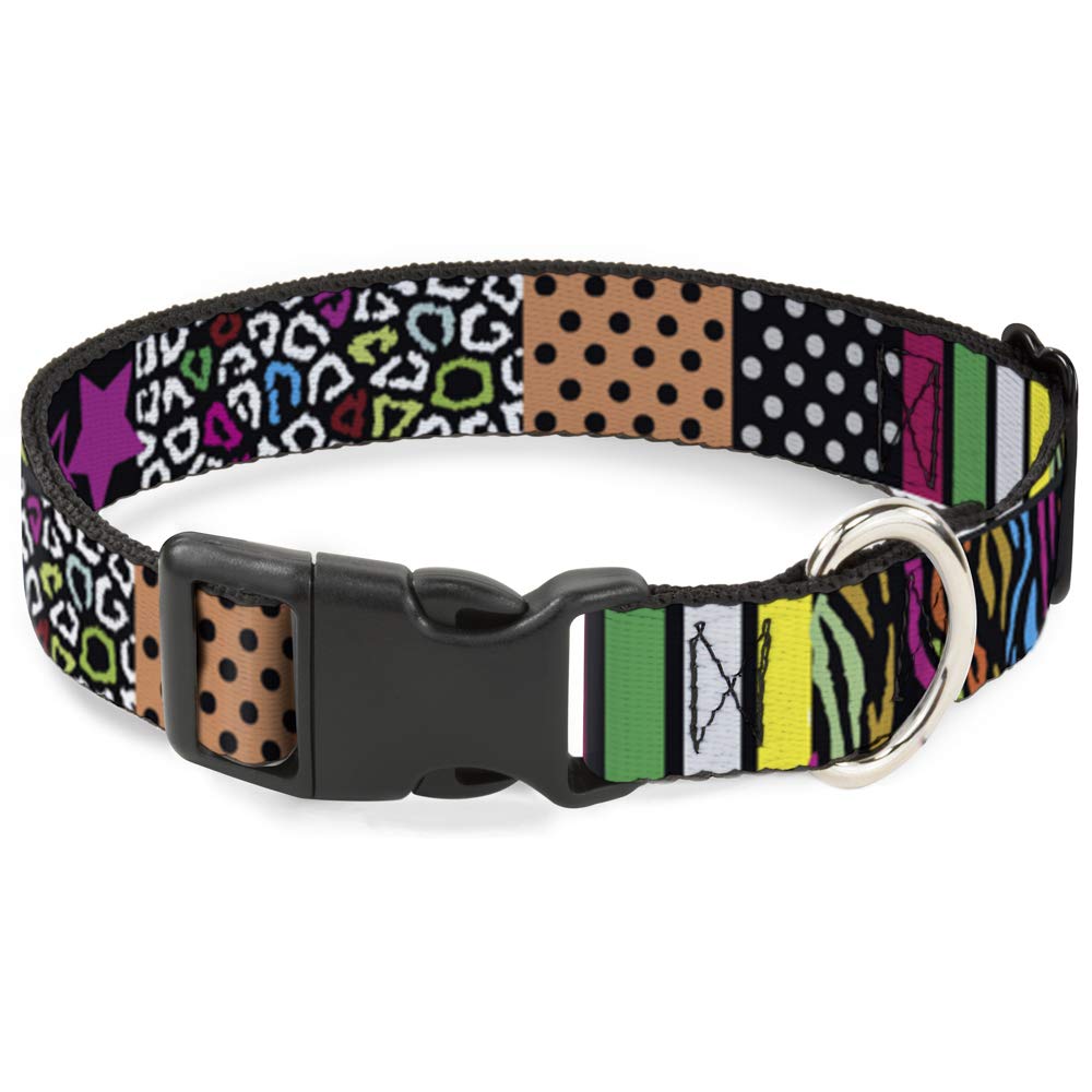 Collar Animal Skins Buckle Down pequeño con clip plástico para paseos urbanos seguros y cómodos