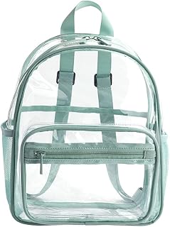 AMZLORD casual impermeable a impermeabilización de pvc rucksack bolso de almacenamiento para hombres elegantes para mujeres estudiante mochilas de hombro transparente