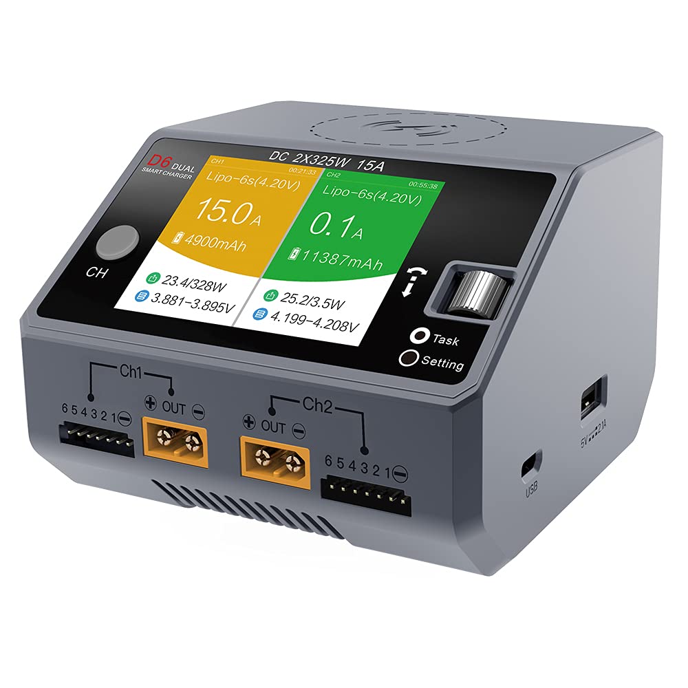 Amazon.com: Xiangtat HOTA D6 Dual Port Rc Hobby Battery Charger