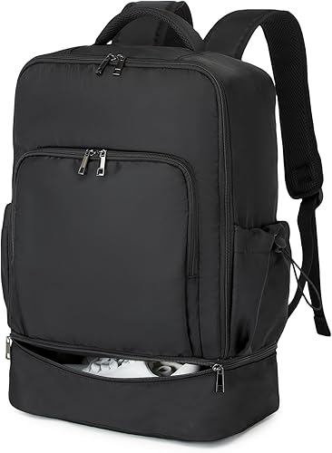 seyfocnia Mochila de gimnasio para hombres, mochila deportiva ligera con compartimento para zapatos, bolsa de gimnasio impermeable, Negro, Mochilas