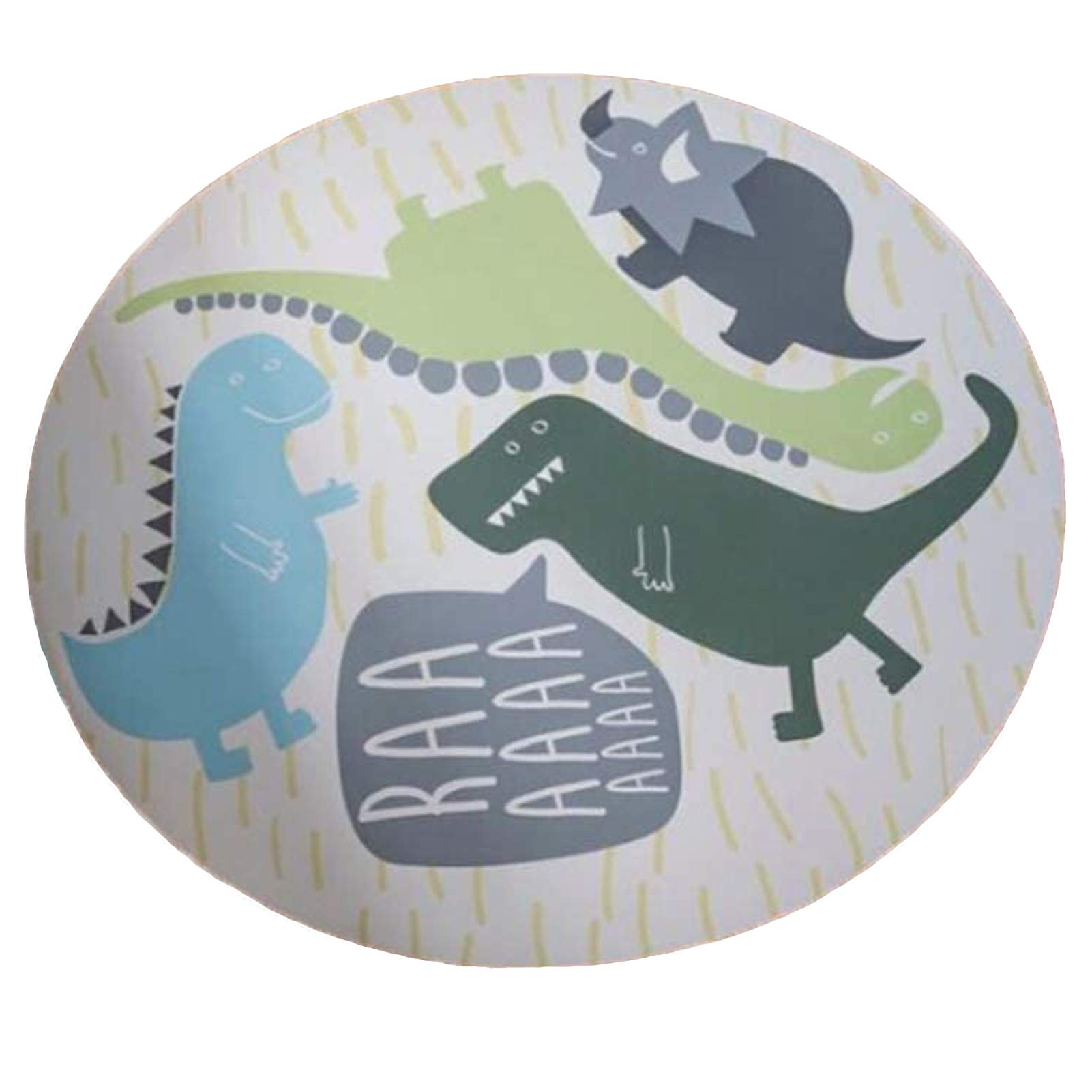 HB.YE Dinosaur Rug Round Baby Play Mat with Non-slip Grip Crawling Mat for Nursery Kids 120 CM