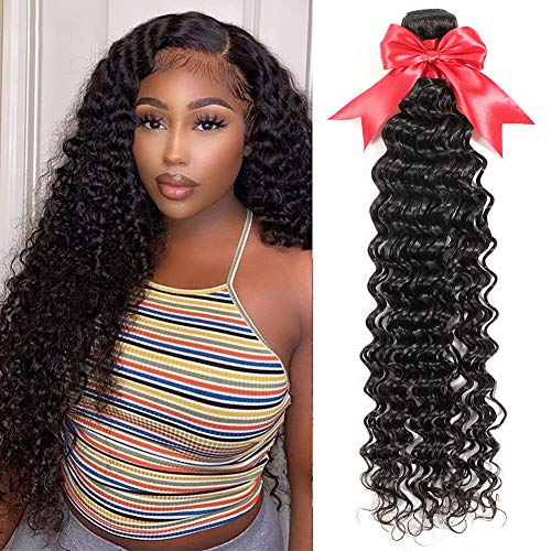 10A Brazilian Deep Wave 1 Bundles 100% Virgin Human Hair Bundles (34)