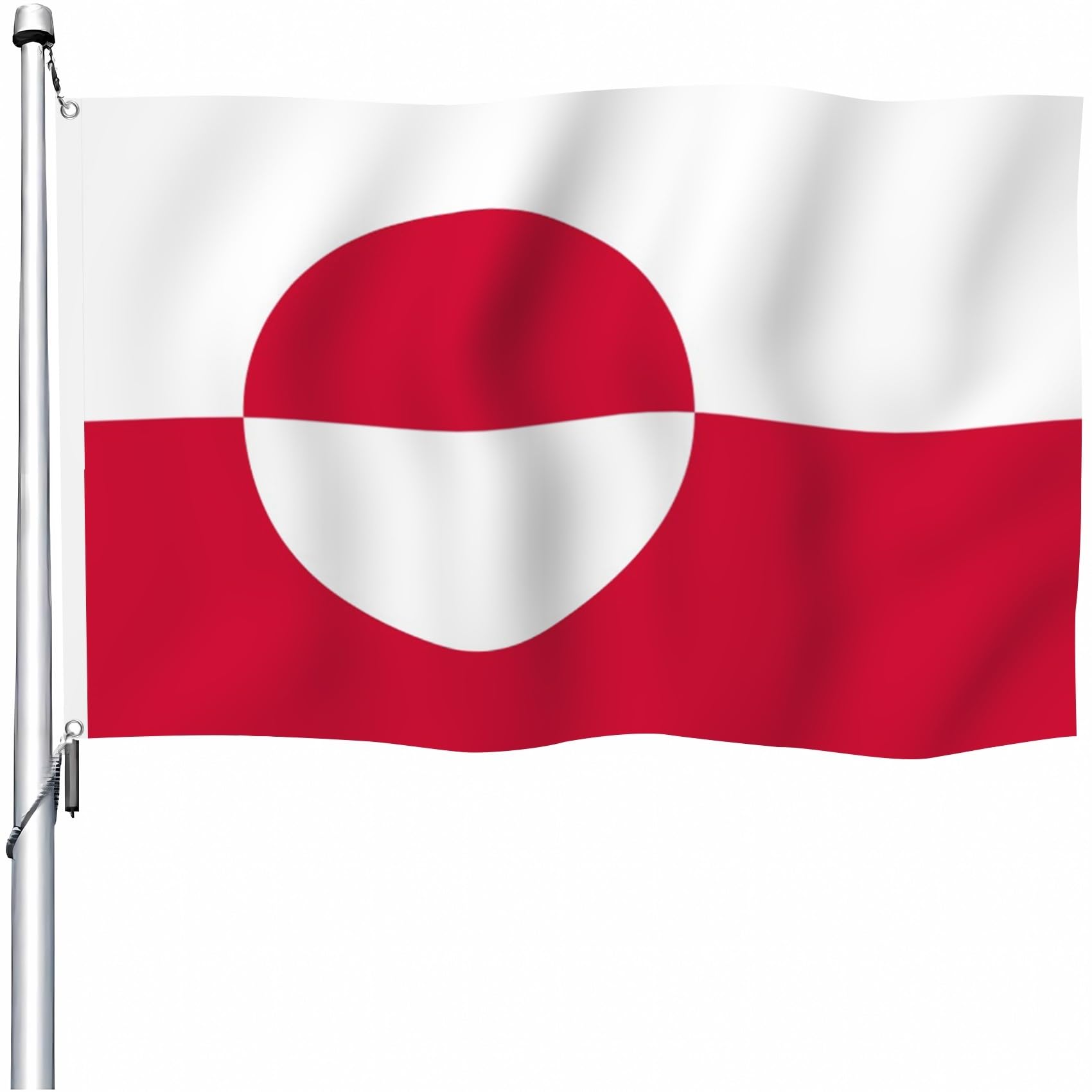 Drapeau du Groenland petit format pour célébrations extérieur et porche