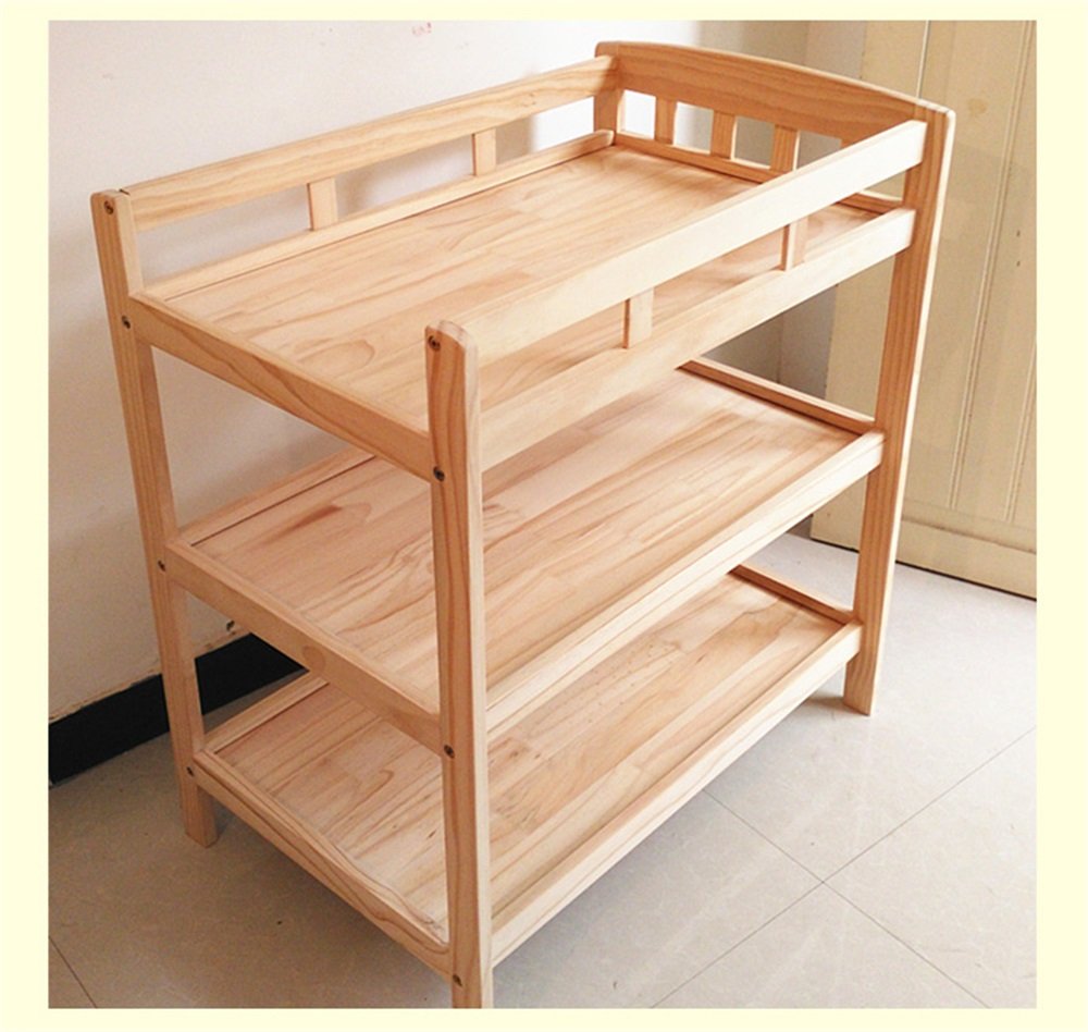 Buy Baby Changing Table DELLT Solid Wood Pine With Wheels Baby Massage