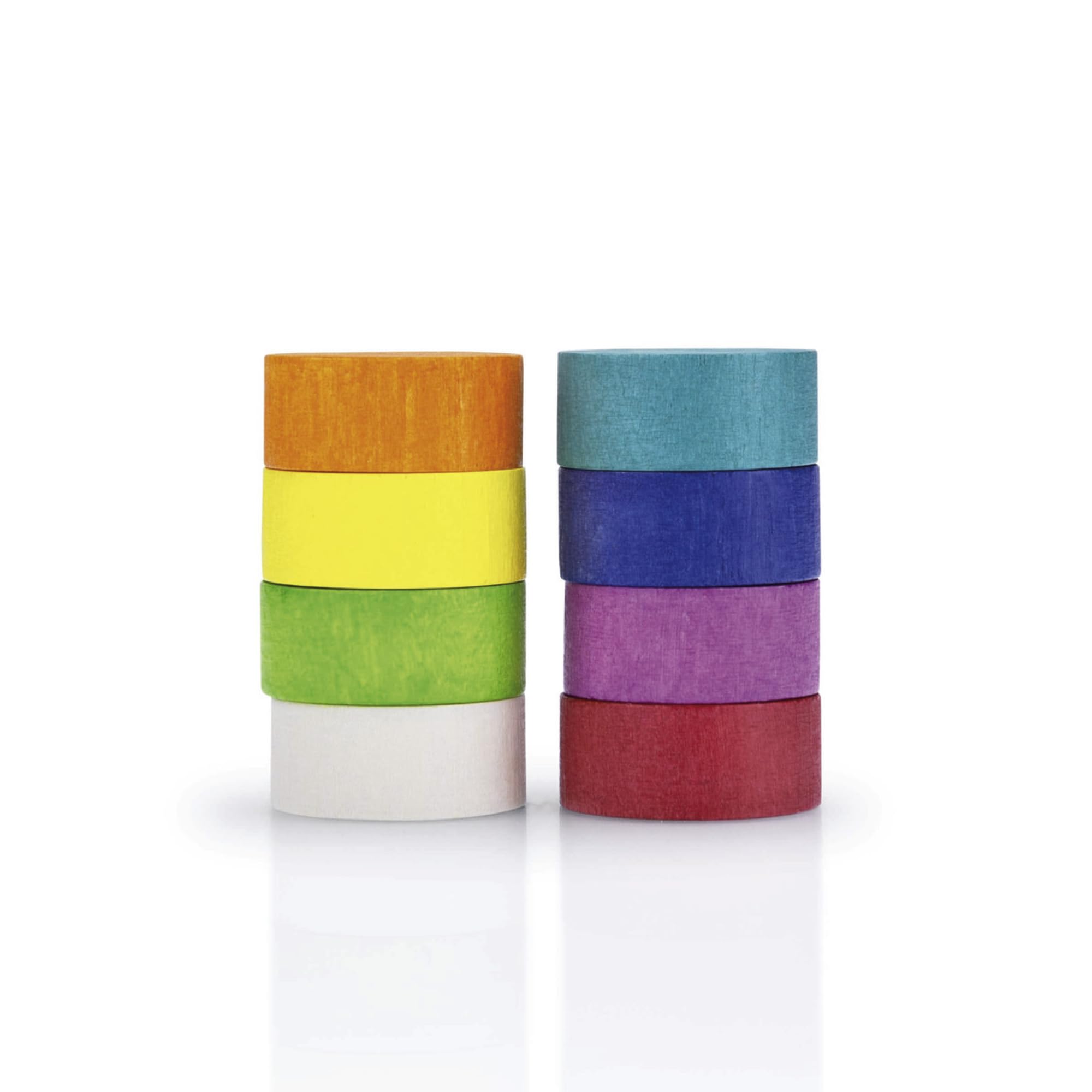magnetoplan Magneten Wood Series Circle, 8 magneti premium in legno, in 8 colori forti, rotondi, certificati FSC
