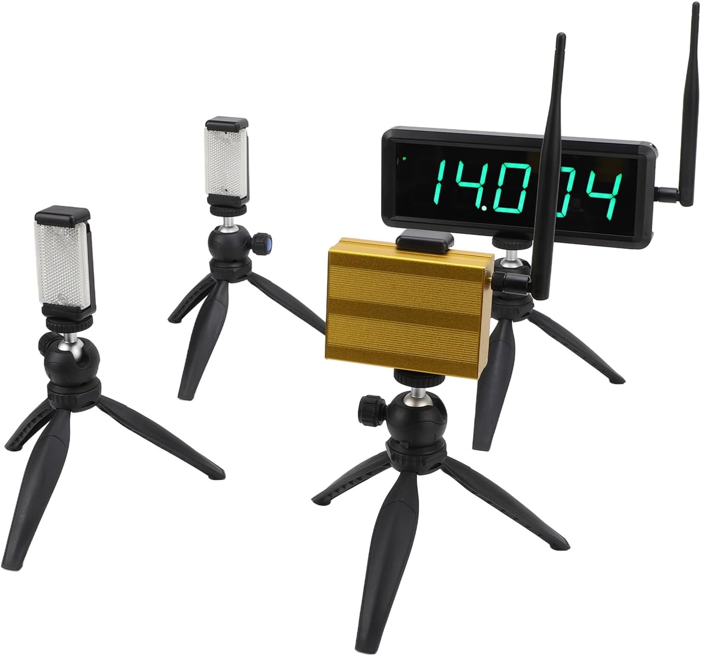 5 Digit Timing Clock with Tripod Stand, Stopwatch for Motorcycle Lap Timing, Multifunctional Battery Operated Sprints Race Timer