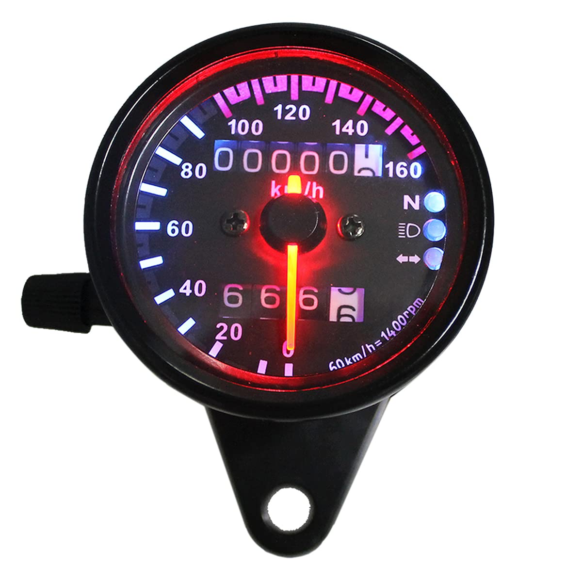 de 12V Velocímetro de Motocicleta,tacómetro,velocímetro con retroiluminación LED,Ajuste Universal para Todas Las Motocicletas