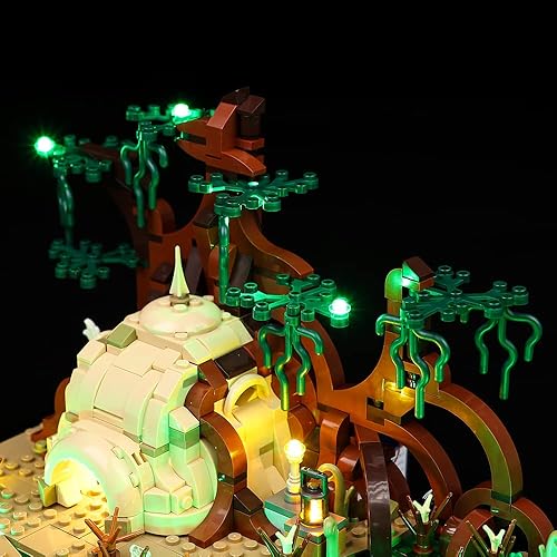 Miniatura 5 de Kyglaring Kit de iluminación LED solo juego de luces diseñado para Lego Star Wars Dagobah Jedi Training Diorama 75330 Kit de construcción modelo,