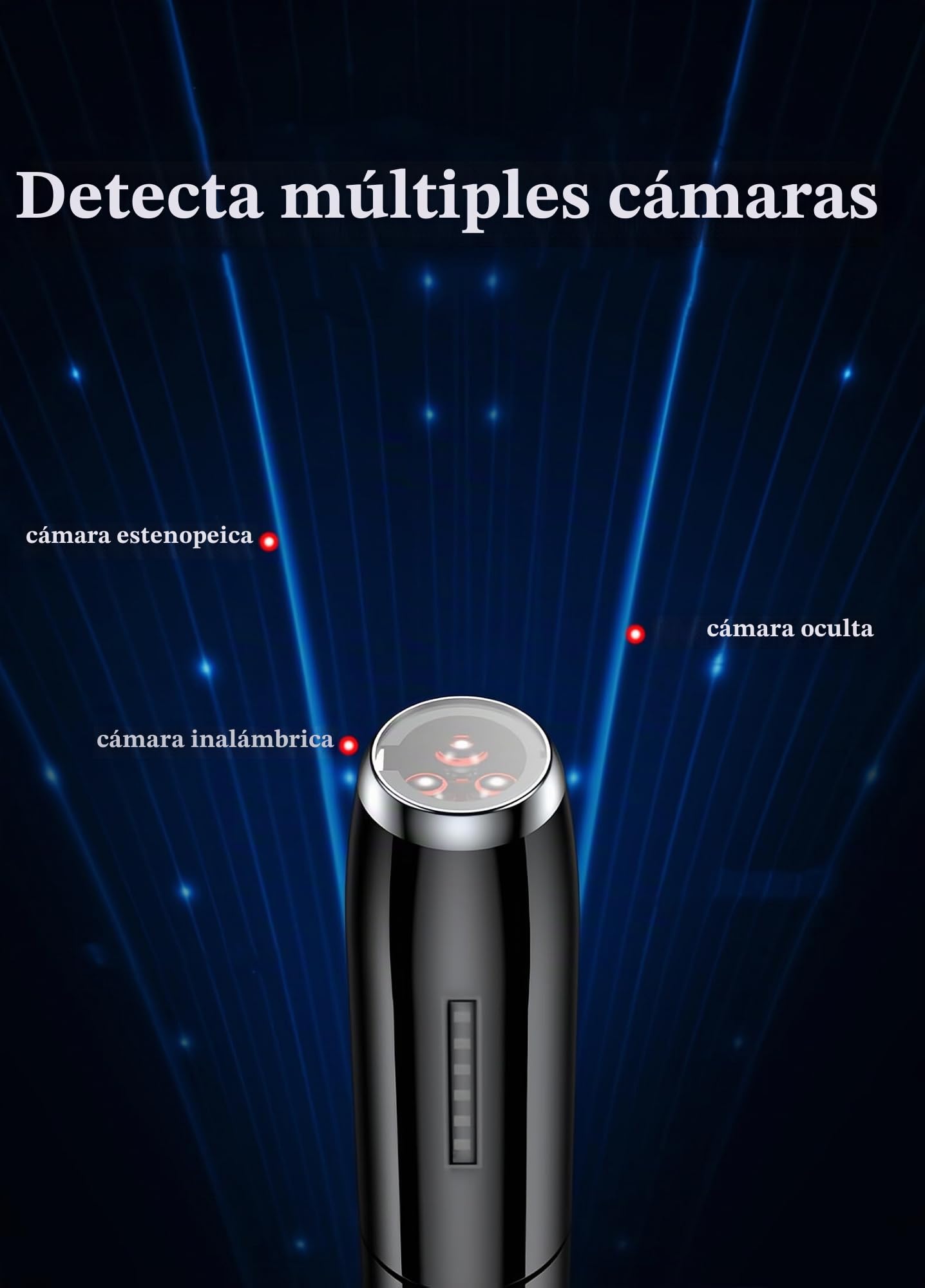 2 Pack Cámara Oculta Detector Anti Spy Bug Señal Inalámbrica Dispositivo Protector de Privacidad Scan Tracker Finder Dispositivo de Detección de la Pluma para el Coche Oficina Casa de Viajes