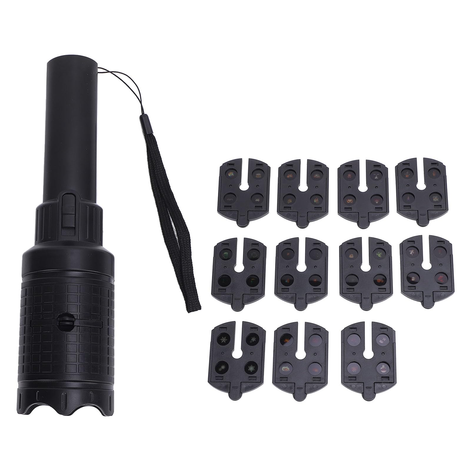 Muiltvoe Xmas Projection Flashlight Holiday Decor Light Christmas Tree Snowflake Animation with 12 Films for Indoor Outdoor Yard Party