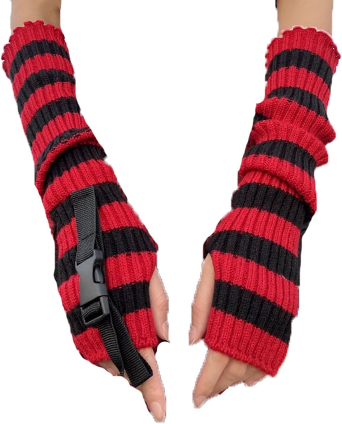 TOMETO STAR Goth Arm Warmers for Women Grunge Punk Cute Alt Japanese Emo Rave