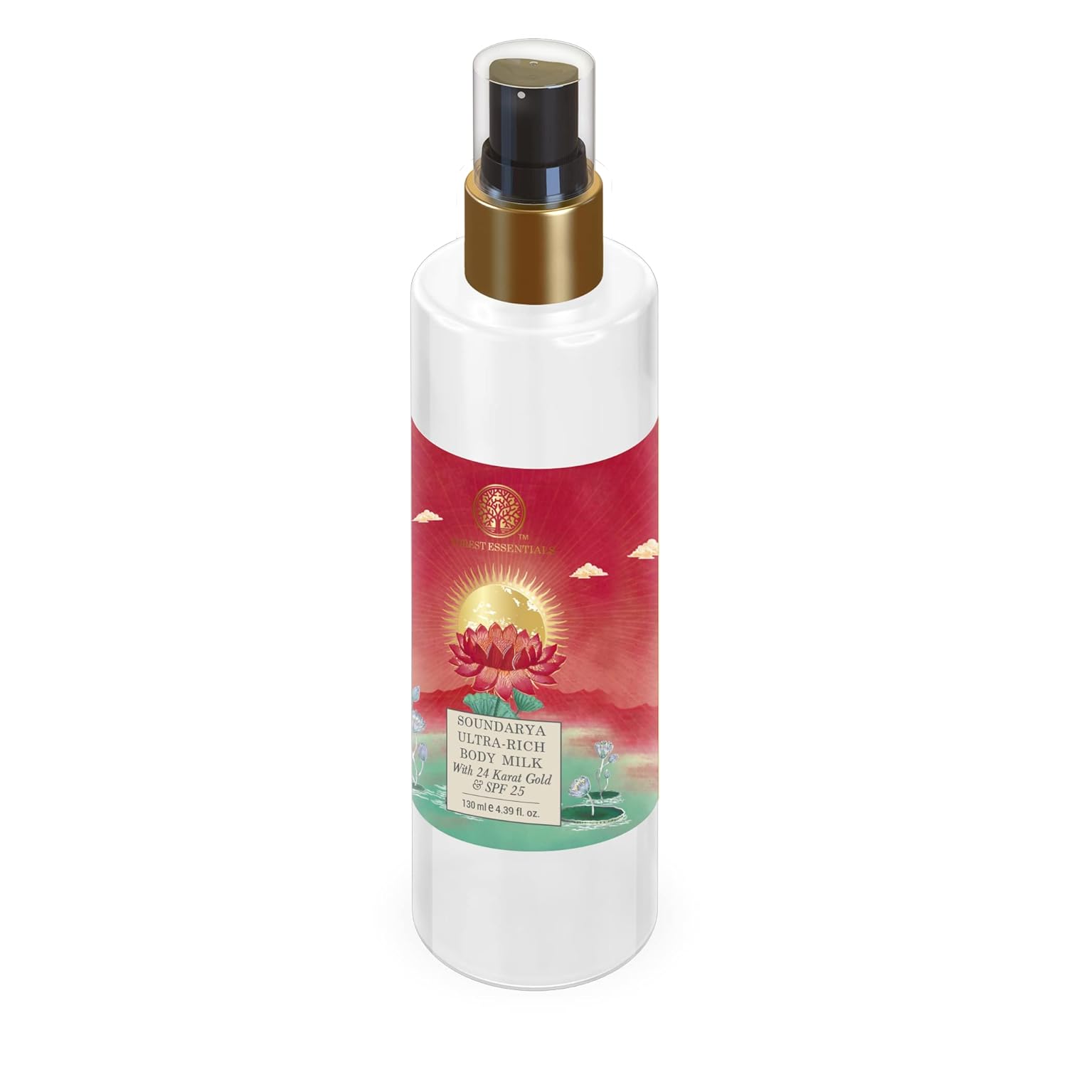 Forest Essentials Soundarya Ultra-Rich Body Milk With 24K Gold & SPF25 130ml (Body Lotion)