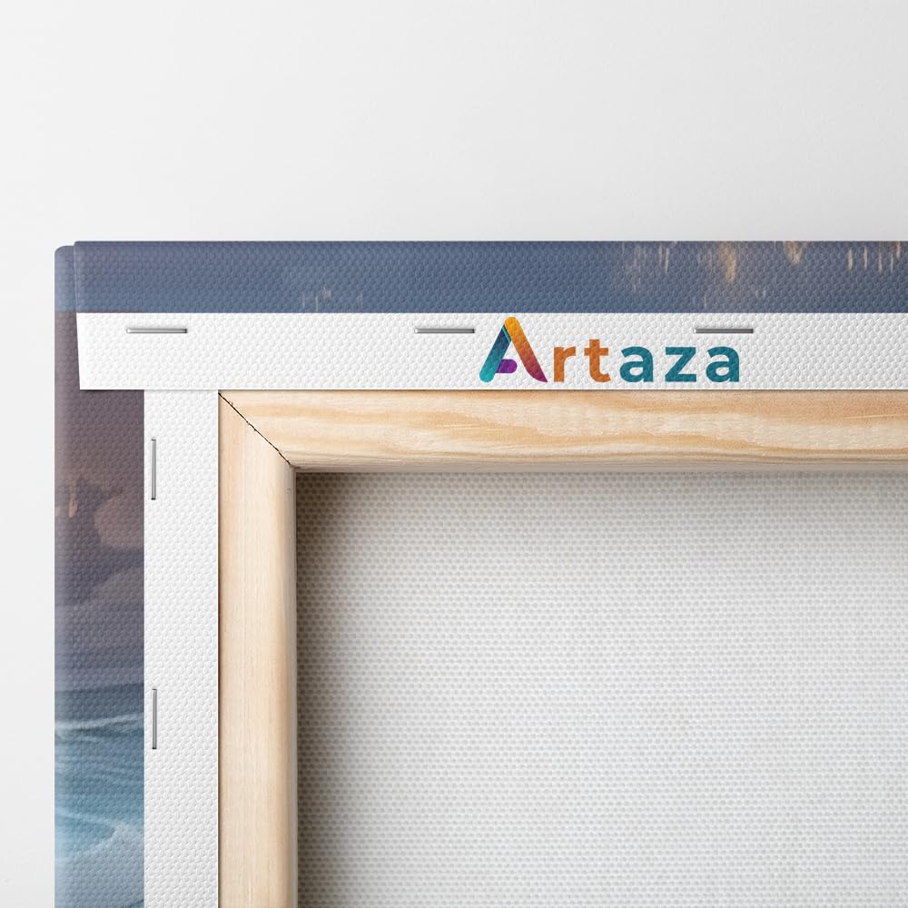 Artaza Leinwand Bilder Sonnenuntergang Meer - 90x30 cm - Wanddeko Strand - Wandbilder Ozean - Deko Wohnzimmer