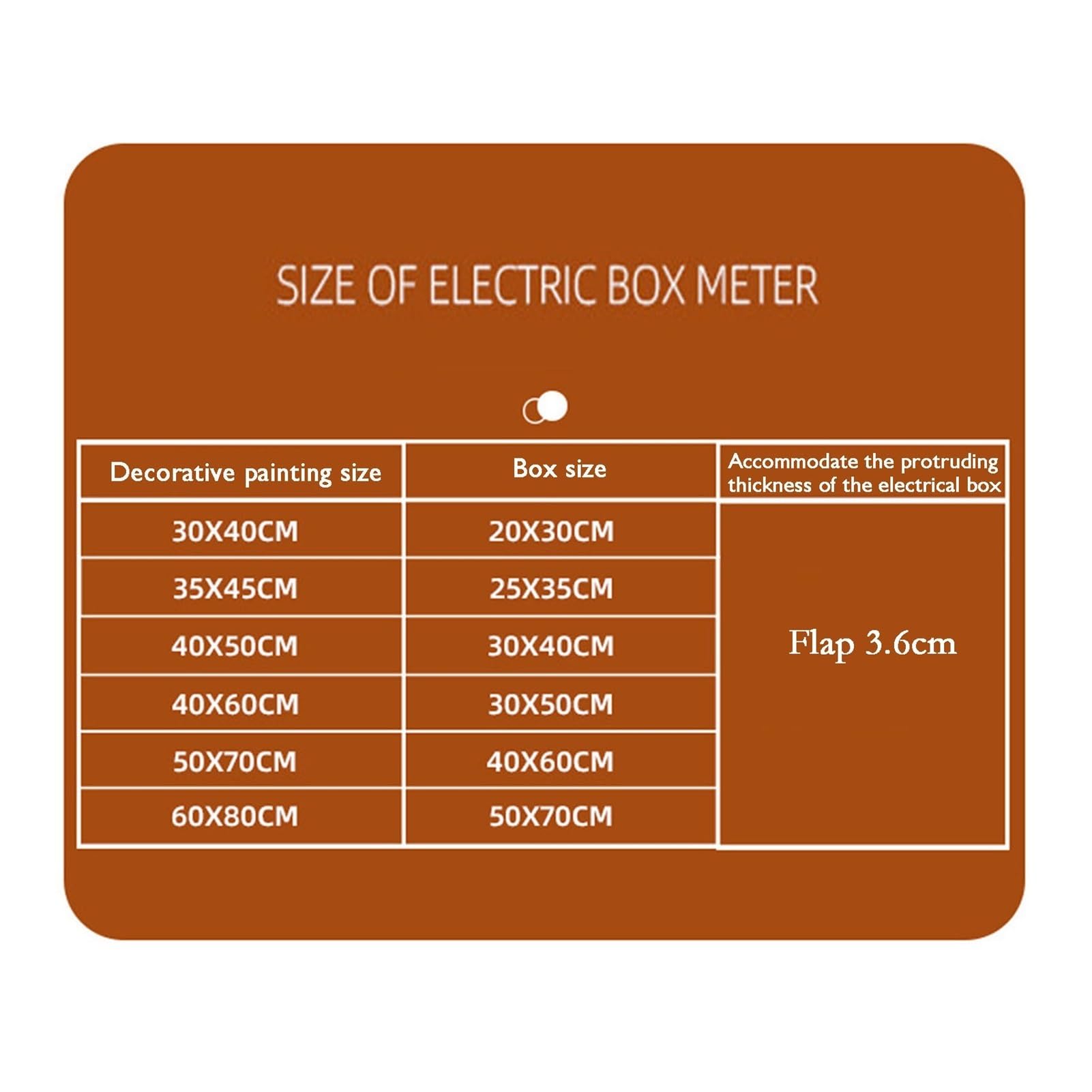 Tapa Cuadro Electrico Decorativo Decoración de la Caja de Contadores Tapa Abatible Que Se Abre Arte de Pared de Caja de Contadores Fácil de Instalar(B,40x60cm)