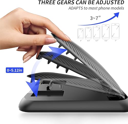 Miniatura 4 de Soporte de teléfono para automóvil, soporte de teléfono celular para salpicadero para tu automóvil, estable, antideslizante, apto para iPhone,