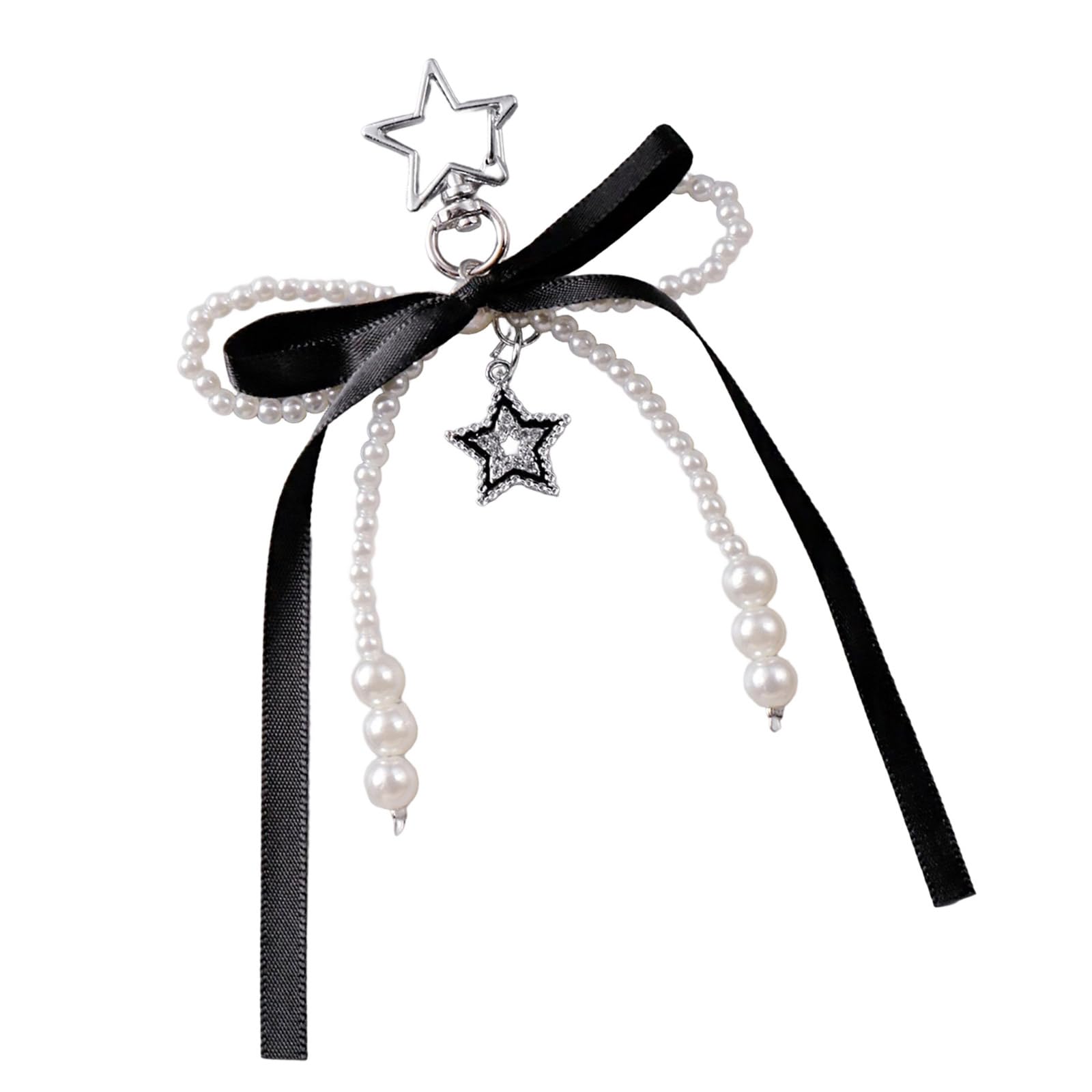 Xjdzineq Creative Bag Charm Aesthetic Keychain Charm Fashion Handbag Pendant Ornaments Bows Keyrings Star Keyholders Star Keychain
