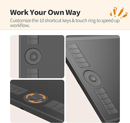 Miniatura 8 de GAOMON S620 Tablet gráfica de 65 x 4 pulgadas con bolígrafo pasivo 8192 4 teclas expresas para dibujo digital OSU y enseñanza en línea para Mac