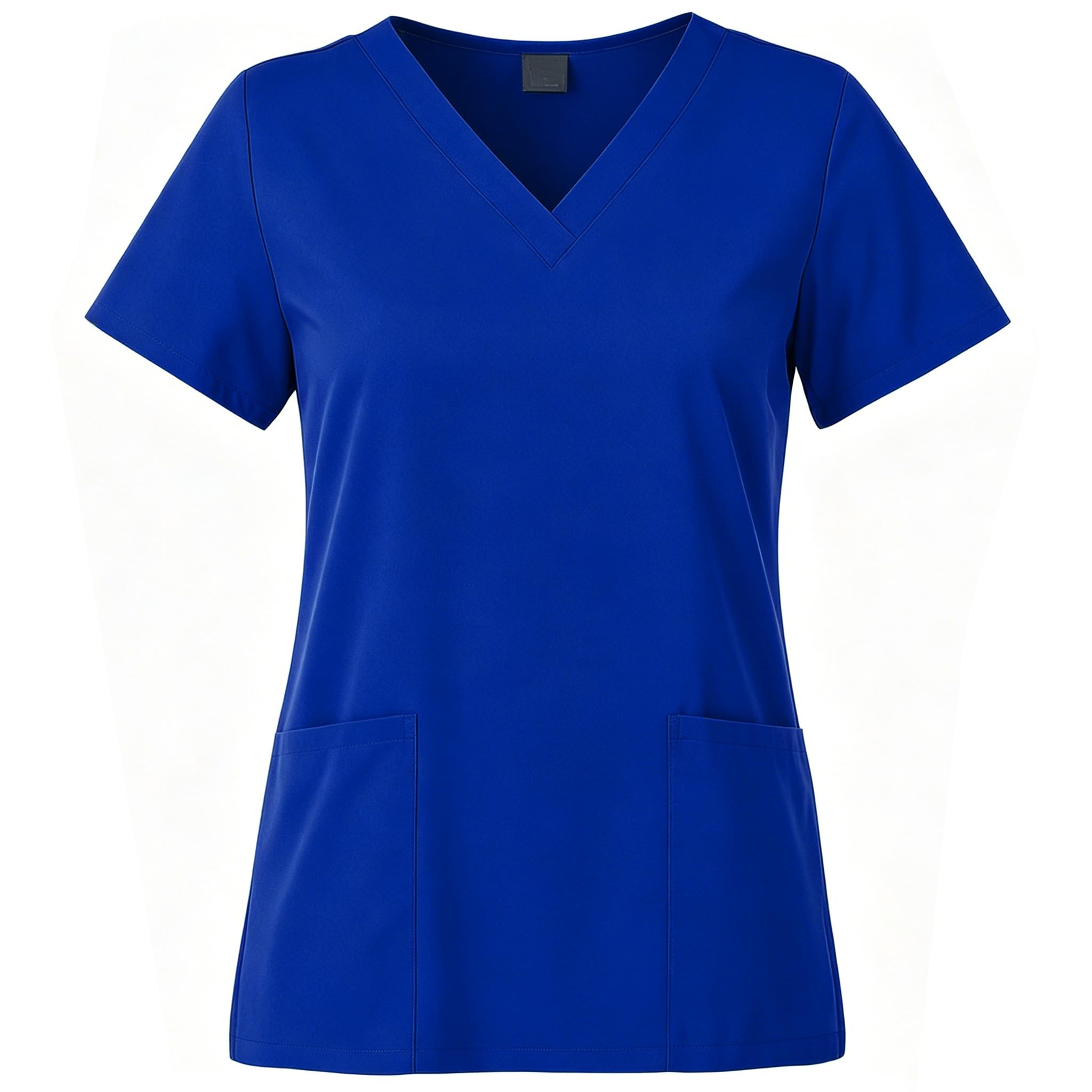 Uniformes médicos para mujer cuello en V manga corta 2 bolsillos Q-DK56