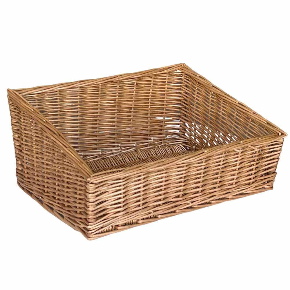 OKAFFAREFATTO MADDALONI Cesta espositore portapane in vimini quadrato cm 45 x 45 h 21