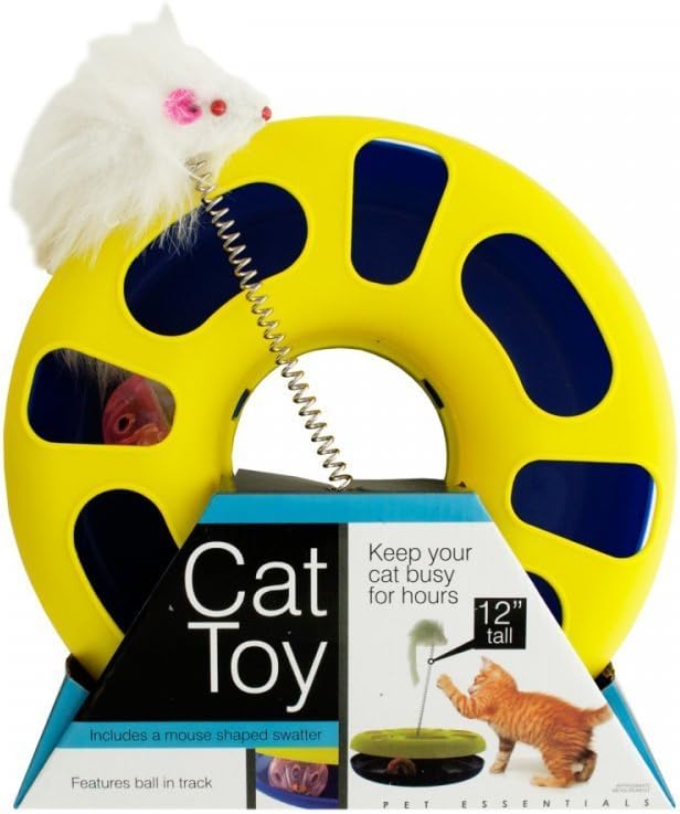 Kole Bulk buys OD386-1 Ball Track Cat Toy with Mouse Swatter