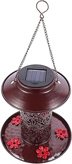YARNOW 1pc Solar Light Outdoor Bird Feeder Decorative Outdoor Solar Lights Peanut Bird Feeder Hanging Bird Feeder Tray Hanging Birdbath Trim Tray Bird Feeder Decor LED Hanging Feeder LED