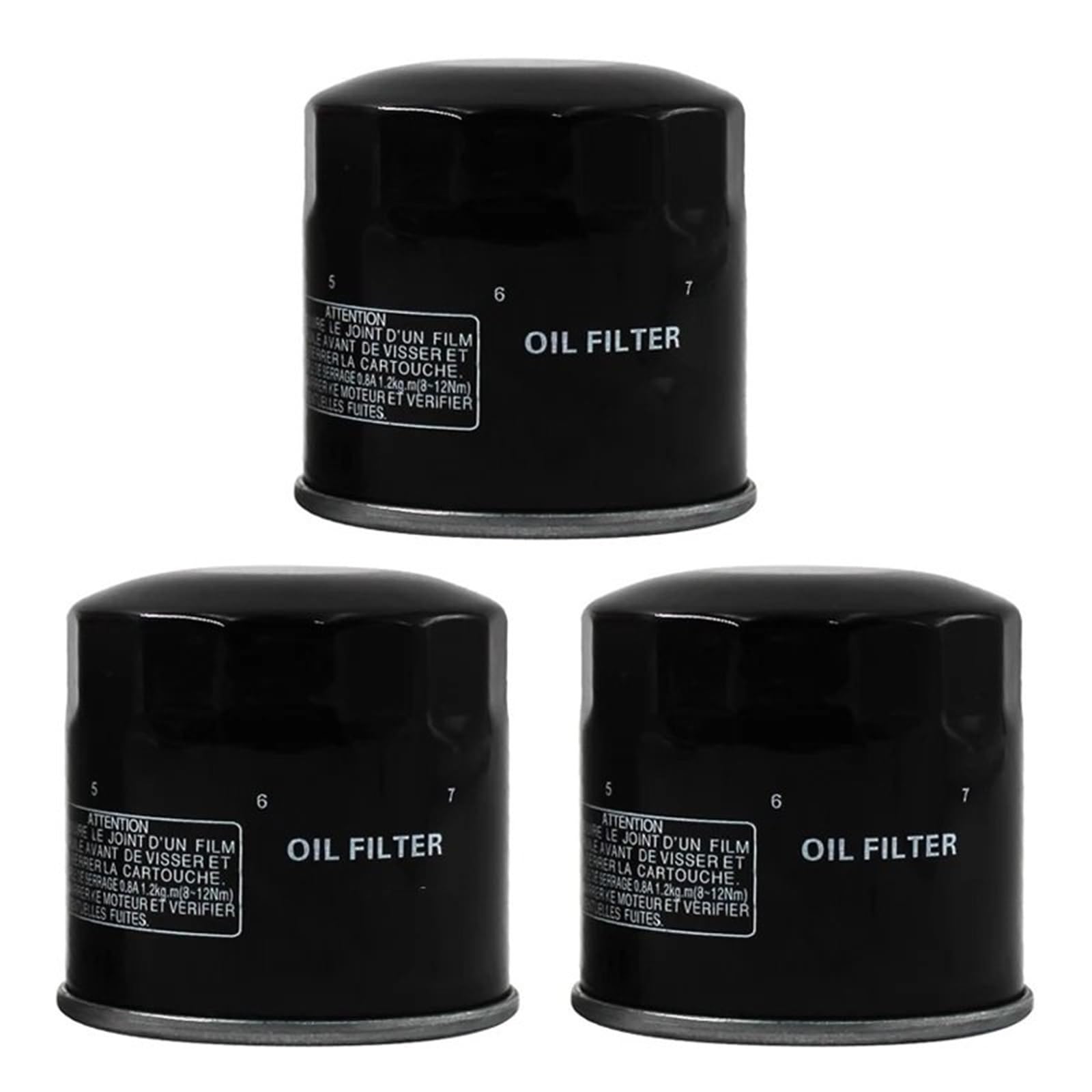 Motocyklowe Filtr 1/2/3/4 szt. Filtr oleju motocyklowego pasuje do HONDA NC750 VT750 C2 C2B RS VT750C SHADOW AERO VT750C2 Motocyklowe filtry oleju(3 Pcs)