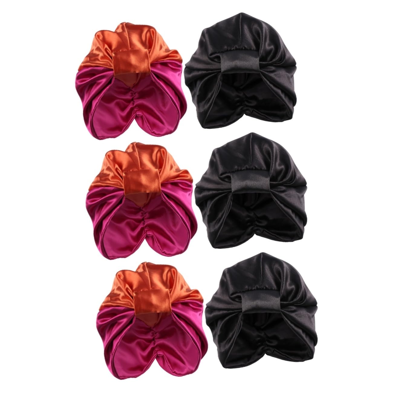 FRCOLOR 6piezas Gorro De Satén Elástico Para Cuidado Del Cabello Para Mujeres Cómodo y Estiloso Para Dormir y Salir