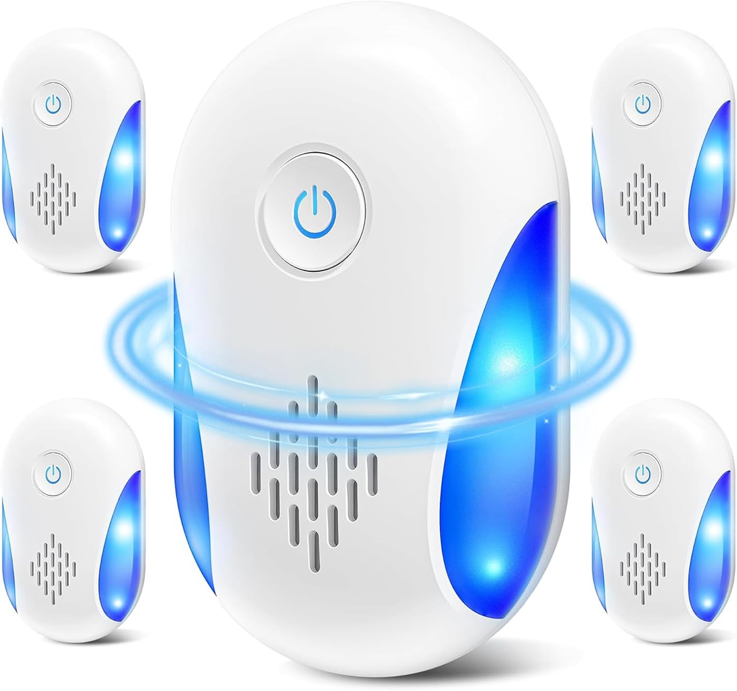 Ultrasuoni per Topi da Interno – Confezione da 4 – Copre 200 m² – Scaccia Topi, Ragni, Scarafaggi, Zanzare, Formiche, Mosche – Sicuro per Bambini e Animali Domestici